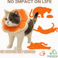 Adjustable Comfy Flower Style Elizabeth Collar for Cats Puppies Soft Recovery Cone Pet Protective Neck Collar (Orange, Samll)