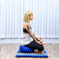 Leewadee Meditation Cushion Set – 1 Round Zafu Meditation Pillow and 1 Square Roll-Up Zabuton Meditation Mat, Pillows Bundle Filled with Kapok