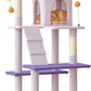 MWPO Flower Large Cat Tree, 70.1-Inch Multi-Level Tall Cat Tower for Indoor Cats, Plush Cat Condo with Big Padded Perches, Sisal-Covered Scratching Posts, Hammock, Toys for Kittens & Cats