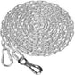 Tresbro Heavy Duty Dog Chains for Outside, 40FT Stainless Steel Tie Out Cable with Swivel Hook for Small Medium Dogs, Metal Chew Proof Pet Runner Chain Leash Lead for Outdoor Camping Hiking Yard, 3MM