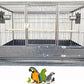 Extra Large Single Stacker Strong Heavy Duty Wrought Iron Breeder Parrot Aviary Bird Breeding Breeder Cage with Side Nest Breeding Doors On Wheels
