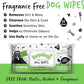 Dog Wipes, 100% Plastic Free Biodegradable pet Wipes for Full Body, Eye Wipes, Ear Wipes, Bum & Paws. 110 Sensitive Dog Grooming Wipes for Dogs, Puppy & cat Grooming (Fragrance Free)