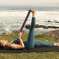Adaptive Yoga Strap, Stretching Strap, 2 Inches Wide, 100% Naturally Soft Cotton, Steel D-Rings, Includes Natural Cotton Drawstring Storage Pouch and Instructional E-Book