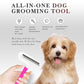 Pet Flea Comb for Dogs & Cats - Grooming Tool with Long & Short Steel Teeth, Safely Removes Tangles and Knots, Gentle Detangling Brush for Pet Hair (TG2044)