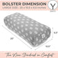 GAYO Yoga Bolster for Restorative Yoga - 100% Cotton, Includes Washable Cover and Carry Bag