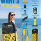 YASKA Inflatable Stand Up Paddle Board - 11ft Extra Wide Paddleboard with Premium SUP Board Accessories,Camera Mount,Non-Slip EVA Deck,5 Handles,Youth/Adult