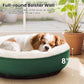 Love's cabin Round Donut Cat and Dog Cushion Bed, 25in Pet Bed for Small or Medium Dogs, Anti-Slip & Water-Resistant Bottom, Soft Durable Fabric Pet Beds, Washable Calming Cat & Dog Bed Green