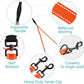 PetBonus Two Point Control Dog Leash, Works with No Pull Harnesses, No Tangle Training Leashes, Soft Padded and Reflective Walking Lead, Converts to Single Lead for Medium Large Dogs (Orange)