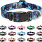Mercano Adjustable Dog Collar - Special Design Patterns, Soft Nylon Comfortable Durable Pet Collar for Small Medium Large Dogs (S, Monstera)