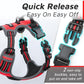 Eagloo Dog Harness for Large Dogs, No Pull Service Vest with Reflective Strips and Control Handle, Adjustable and Comfortable for Easy Walking, No Choke Pet Harness with 2 Metal Rings, Red, L
