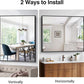 Black Bathroom Mirror, 40x48 Inch Rectangular Framed Mirror, Large Wall Mounted Bathroom Vanity Mirror Over Sink for Bedroom,Restroom, Living Room, Hangs Vertically or Horizontally