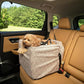 Snoozer Dog Car Seat: Lookout I Dog Booster Car Seat for Dogs Small 5-15 lbs, Size: Small, Fabric: Merlin Linen, Pet Car Seat to Alleviate Car Sickness for Dogs, Removable Machine Washable Cover