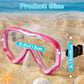 Kids Swim Goggles with Nose Cover, Snorkel Diving Mask Anti-Fog Anti-UV, Snorkeling Gear Swimming Goggles for Kids 3-14 2PCS