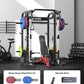 Major Fitness Smith△ Machine Drone2 Premium, All-in-One Home Gym Squat Rack with Aluminum Pulley Set , Weight Bar, Dual LAT Pull-Down Systems & Cable Crossover Machine for Full-Body Workouts