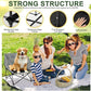 Portable Dog Camping Chairs for Dogs Raised Pet Bed for Outdoor Folding Chair Patio Lazy Puppy Cot Heavy Duty Pet Camping Gear(28x 24 x 22 Inches,Gray)