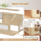 PawHut Hamster Cage with Acrylic Window & Openable Top, 39 inch Rat Cage with Air Vents for Dwarf Hamster, Guinea Pig, Rat, Gerbil, Oak