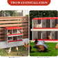 6 Hole Chicken Nesting Box with Roll Out Egg Tray, Rustproof & Ventilated Chicken Laying Boxes for Hens, Chickens, Ducks | Easy-Clean Poultry Coop Accessories