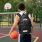 Spalding Basketball Backpack - Black Sports Bag with Ball & Shoe Compartment, Basketball Accessories Bag