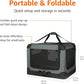 Amazon Basics 4-Doors Portable Soft-Sided Folding Travel Crate Kennel for cat, Dog, and Other Small Animals, Grey, M 30" x 21" x 21"