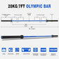 7ft Olympic Barbell for Strength Training and Olympic Weightlifting, 500 700 1000LBS Capacity Available, 2 Inch Bar for Squats, Home Gym Fitness Equipment, Bench Press, Deadlift,Powerlifting