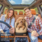 Portable Small Dog Seat for Car,Luxury Center Console Dog Car Seat Booster with Safety Tethers,Auti-Collapse Pet Travel Carrier for SUV,Truck.(Black/Brown)