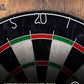 Sisal Dart Board Cabinet Sets, Decorative Dart Boards for Adults [6*Steel Darts] - Wooden Dartboard Cabinet with Integrated Scoreboard for Family Game Rooms