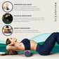 Oceanfoam Tidal Roller - Red, Dark Navy & Natural Marbled - Muscle Massage Foam Roller for Back Pain & Stretching - Firm & Ergonomic Wide Wave Textured - Yoga, Athletics, Wellness - Full Size 20" x 5"