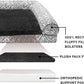 Furhaven Orthopedic Dog Bed for Large Dogs w/ Removable Bolsters & Washable Cover, For Dogs Up to 125 lbs - Plush & Southwest Kilim Woven Decor Sofa - Boulder Gray, Jumbo Plus/XXL