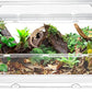 Large Clear Foldable Reptile Habitat Cage - Easy Assembly, Front Opening, Escape Proof Lock, for Hamster, Lizard, Hedgehog, Small Animals (27.5" L x 17" W x 15.5" H)