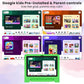 Kids Tablet 10.1 inch Android 14 Octa-Core 64GB 6000mAh Kids Space Parental Control 1280 * 800 HD Touchscreen Shockproof Case Dual Camera Gift for Toddler Children (Green)