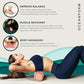 Oceanfoam Tidal Roller - Cotton Candy - Muscle Massage Foam Roller for Back Pain & Stretching - Firm and Ergonomic Wide Wave Textured - Yoga, Athletics, & Wellness - Full Size, 20" x 5"