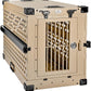 Heavy Duty Fully Collapsible Powder-Coated Aluminum Dog Crate - Medium (Tan)
