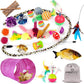 MIBOTE 28Pcs Cat Toys Kitten Toys Assorted, Cat Tunnel Catnip Fish Feather Teaser Wand Fish Fluffy Mouse Mice Balls and Bells Toys for Indoor Cat Puppy Kitty Interactive Cat Toy Set