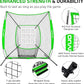 7x7 ft Baseball Net for Batting Pitching Hitting, Softball Pitching Net with Strike Zone, Tee, Ball Caddy, Softball Batting Net Baseball Training Equipment for Kids Adult Youth Sport Practice