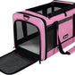 Cat Carrier 18x11x11 Delta Airline Approved, Easy Load Soft Pet Plane Travel Bag 15 pounds, Teacup Dog Crate 12 lbs, Yorkie Kennel Carrying Case, Kitten Toy Poodle Mesh Cage up to 20lbs Pink