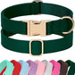 PET ARTIST Soft PU Leather Dog Collar, Bright Color & Durable Dog Collar Leather with Rose Gold Quick Release Metal Buckle, Adjustable Nylon Padded Pet Collars for Large Dogs, Neck Fit 16-27"