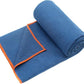 Eunzel 2 Pack Hot Yoga Towel with Grip Dot, Non Slip Yoga Mat Towe Sweat Absorbent Towel for Hot Yoga,Bikram, Pilates and Fitness 72" x 24", Dark Cyan/Steel Blue