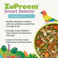 ZuPreem Smart Selects Bird Food, Daily Nutrition for Amazons, Cockatoos, and Macaws, Bird Feed Pellets and Seed Blend, Cockatoo Food, Macaw Diet, Made in USA, (Large, 4 lb bag)