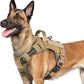 rabbitgoo Dog Harness for Large Dogs No Pull, Tactical Service Pet Vest with Molle and Control Handle, Adjustable and Reflective Military Harness for Easy Walking and Training, Brown, L