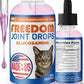 Freedom Joint Drops for Cats with Hyaluronic Acid, MSM, Glucosamine, & Chondroitin, All Natural Cat Joint Supplement for Mobility, Powerful Glucosamine for Cats, Cat Pain Relief, 30ml Dropper