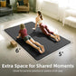 Extra Large Yoga Mat - 72"x35", 72"x48", 78"x57" - Wide TPE Exercise Mat for Home, Stretching, Couples & Family Workouts - 6-12mm Thick, Non-Slip & Waterproof - with Carry Bag and Straps