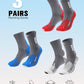 Compression Crew Running Socks: Athletic Socks for Men Women with Cushion,3 Pairs Work Hiking Basketball Sport Socks