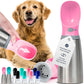 MalsiPree Insulated Dog Water Bottle - 24 Oz, Pink - Leak-Proof Stainless Steel Portable Travel Dispenser & Bowl