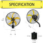 HiCFM 20" Oscillating Wall Mount Fan, 5000 CFM High Velocity Industrial Wall Mounted Heavy Duty Shop Fans with 3 Speed Settings 80° Oscillation for Commercial Garage Warehouse workshops Factory