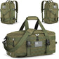 ETRONIK Gym Bags for Men Women, Military Duffle Bag Backpack with Shoe Compartment, 3 in 1 Carry on Bag Travel Backpack with Wet Pocket, Weekender Overnight Range Bag for Workout Football Gym, Green