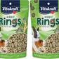Vitakraft Nibble Rings Small Animal Treats - Crunchy Alfalfa Snack - for Rabbits, Guinea Pigs, Hamsters, and More (Pack of 2)