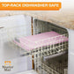 Neater Pet Brands Neater Mat Pet Mats for Food and Water, Cat & Dog Bowl Mat Waterproof Silicone, Feeding Tray, Dog Food Mats for Floors, Placemat w/Raised Edge for Under Bowls, 24" x 16", Light Pink