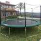 Happy Trampoline Round Trampolines 14 FT, 15 FT, 16 FT - ASTM Approved - Outdoor Gymnastic Trampolines for Adults and Kids with Net Enclosure