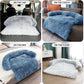 GGIB Calming Dog Bed Fluffy Plush Dog Mat for Furniture Protector with Removable Washable Cover for Large Medium Small Dogs and Cats (Large, Navy)