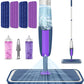 Spray Mops for Hardwood Floor Cleaning- MEXERRIS Microfiber Wet Jet Mops with 2 Bottles 4 Reusable Washable Pads Refills Fit for Swiffer PowerMop Dry Dust for Laminate Tile Wood Floors
